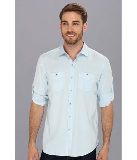 Tommy Bahama Denim Island Modern Fit Sand City Oxford L/S Shirt Mens Long Sleeve Button Up (Blue)