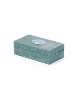 Small Shagreen Box   Regina Andrew Design   Turquoise