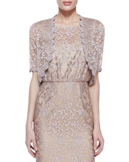 Womens Sheer Lace Shrug   Laundry by Shelli Segal   Champagne (SMALL)