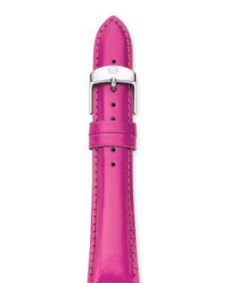 20mm Leather Watch Strap, Pink   MICHELE   Pink (20MM)