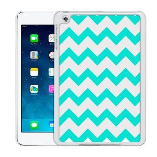 Apple iPad Mini Chevron Turquoise and White Pattern Case Cell Phones & Accessories