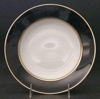 Fitz & Floyd Renaissance Black On White Large Rim Soup Bowl, Fine China Dinnerwa