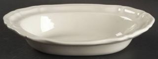Red Cliff Heirloom 9 Oval Vegetable Bowl, Fine China Dinnerware   All White,Sca