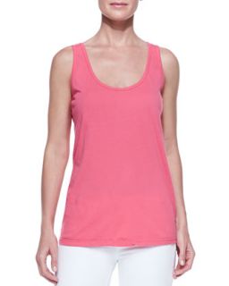 Womens Scoop Neck Cotton Tank   Johnny Was Collection   White (XX LARGE (16))