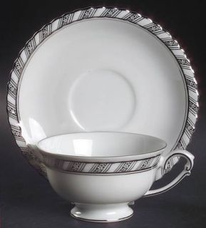 Franconia   Krautheim Palladina Footed Cup & Saucer Set, Fine China Dinnerware  