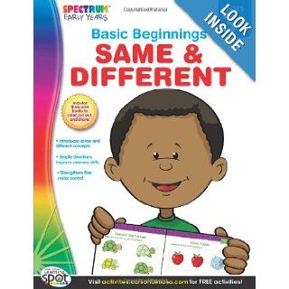 Same & Different, Grades Preschool   K (Basic Beginnings) (9781609968885) Spectrum Books