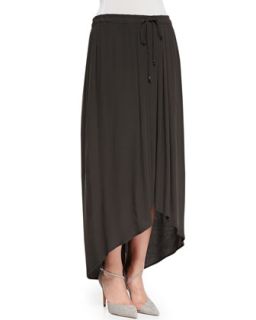 High Low Chiffon Skirt, Womens   Marina Rinaldi   Dark brown (14W)