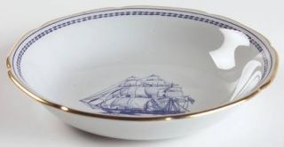 Spode Trade Winds Blue Coupe Cereal Bowl, Fine China Dinnerware   Blue Bands And