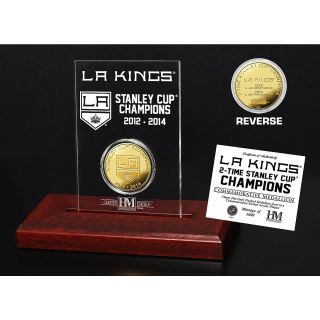 The Highland Mint LA Kings 2 time Stanley Cup Champions Gold Coin Etched