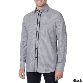 6759239 Canada, Inc / F.d.s.d. Inc Di Nero Milano Mens Stripe Woven Shirt Black Size M