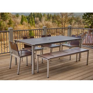 Elan Furniture Bridge II 6 Piece Dining Set GD BT2TDX 367230ASHV 10002