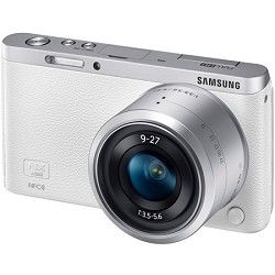Samsung NX Mini Mirrorless Digital Camera with 9 27mm Lens and Flash   White