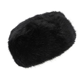 Dune Black faux fur cossack hat