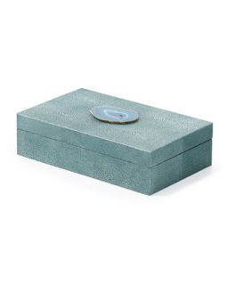 Large Shagreen Box   Regina Andrew Design   Turquoise (LARGE )