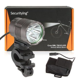 SecurityIng� Super Bright 3 x CREE XPG R5 1800Lm 3 Models White LED Bike Lamp, Cree LED Solid Bicycle Light and Powerful Riding Lamp Light with 4400mAh Rechargeable Battery Pack, US Plug Charger Set For Outdoor Hiking, Riding, Camping and Other Activites 