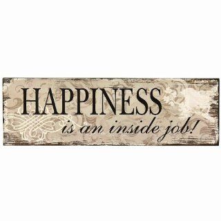 ADECO SP0113 Decorative Wood Wall Sign Plaque   Home Art Decor with Inspirational Saying HAPPINESS, Great Gift   Wall Decor Stickers