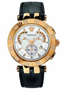 Versace Men's 23C82D002 S009 V RACE CHRONO Analog Display Swiss Quartz Black Watch Watches