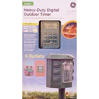 GE 15144 Heavy Duty Digital Outdoor Timer   Wall Timer Switches  