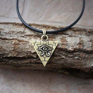 Egyptian Pyramid God All seeing Eye of Horus Ra Udjat Pagan Brass/Pewter Pendant Necklace BRASS PLATED PEWTER Jewelry