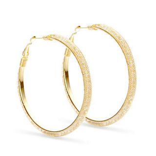 Star by Julien Macdonald Gold space mesh trapped hoop earring