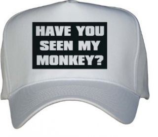 HAVE YOU SEEN MY MONKEY? White Hat / Baseball Cap Clothing