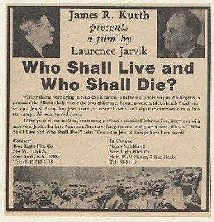 1980 Who Shall Live and Who Shall Die Movie Trade Print Ad (Movie Memorabilia) (48823)  