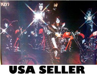 Kiss on Motorcycles Choppers POSTER 31 X 21 Gene Simmons Ace Frehley Paul Stanley Peter Criss repro (sent FROM USA in PVC pipe)  Prints  