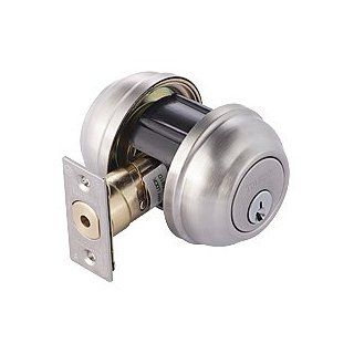 Home & Commercial Deadbolt Lock Double Cylinder Dead Bolt (Satin Chrome) Toledo's Best Platinum Security Grade 2   Keyed Alike (When Several Are Purchased In Same Order) With Schlage Keyway   Door Dead Bolts  