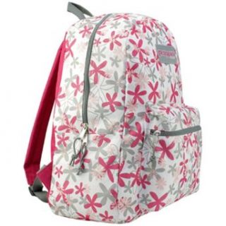 Pink Gray Floral Print Girls School Backpack Book Bag Wholesale Backpacks Clothing