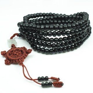 216 Black Sandalwood Wood Wooden Agate Beads Tibet Buddhist Prayer Bracelet Mala Buddha Bangle Necklace Chinese knot Jewelry