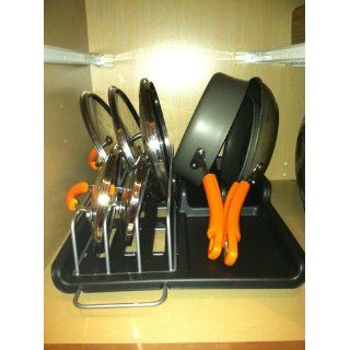 Rubbermaid Slide Out Vertical Lid and Pan Organizer (FG1H3300CSHM) Cabinet Pull Out Organizers Kitchen & Dining
