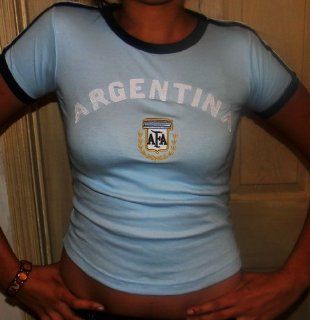 2010 WORLD CUP TEENS, GIRLS, CHILDREN & LADIES ARGENTINA SOCCER JERSEY TSHIRT SIZE LARGE (RUNS SMALL  GREAT FOR SIZE MEDIUM)   100% COTTON YOUTH SIZE   DESIGNS MAY VARY SLIGHTLY  Sports Fan Soccer Jerseys  Sports & Outdoors