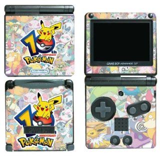 Pokemon 10th Anniversary Black and White 2 Video Game Cartoon Show Movie Vinyl Decal Cover Skin Protector for Nintendo GBA SP Gameboy Advance Game Boy Video Games
