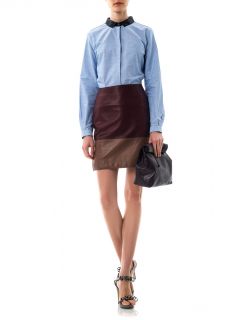 Bi colour leather skirt  Richard Nicoll