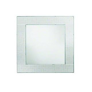 13" x 13" Glass Mirror Square Mosaic Charger   Jay Import Company 1331004 Kitchen & Dining