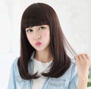 High Temperature Wire Shoulder length Bob Style Slightly Curled Hair Wig  Hair Replacement Wigs  Beauty