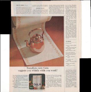 Gala New Decorated Paper Towels Somehow, New Gala Suggests You Whistle While You Work Kitchen Home 1965 Vintage Antique Advertisement  Other Products  