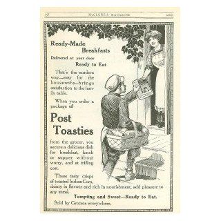 1913 Advertisement Post Toasties Cereal News Boy  Prints  