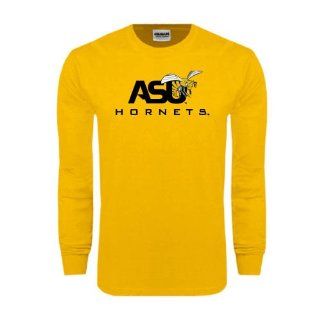 Alabama State Gold Long Sleeve T Shirt 'ASU Hornets'  Sports Fan T Shirts  Sports & Outdoors