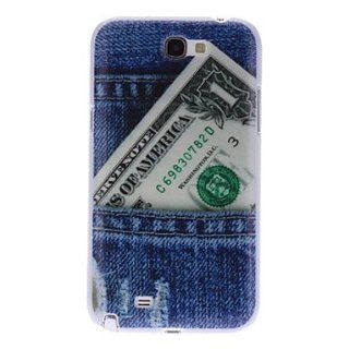 Blue Jeans Pattern Hard Case for Samsung Galaxy Note 2 N7100 Cell Phones & Accessories
