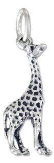 Sterling Silver Three Dimensional Giraffe Charm Italian Style Single Charms Jewelry