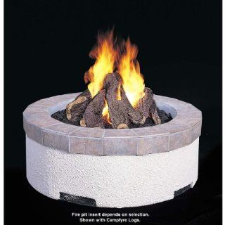 Peterson Outdoor Campfyre 34 Inch Propane Gas Manual Safety Pilot Fire Pit Package With Granite Tile Ring And Campfyre Logs  Patio, Lawn & Garden