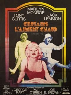 Some Like It Hot 1980 Original France Grande Movie Poster Billy Wilder Marilyn Monroe Marilyn Monroe, Tony Curtis, Jack Lemmon, George Raft Entertainment Collectibles