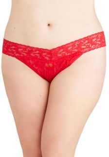 Hanky Panky Bright From the Start Thong in Red   Plus Size  Mod Retro Vintage Underwear