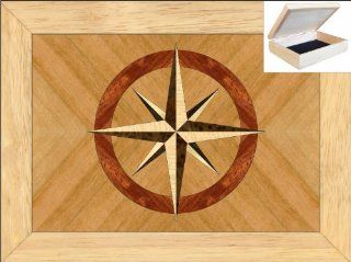 Compass Rose +MORE DESIGNS  Wood Art  Unique, No two are the same  Handmade USA Original work of Art Unmatched Quality . . . . COMPASS ROSE Jewelry Box   Inlay Wood Art. . . . . Sturdy Construction   Not some cheap foreign import. . . . . An Original wor