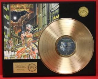 Iron Maiden "Somewhere In Time" 24Kt Gold LP Record LTD Edition Display Entertainment Collectibles