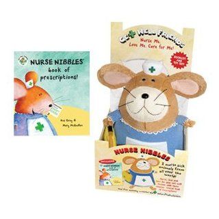 NURSE Nibbles   GET Well SOON Plush & Book GIFT SET   CHEER UP/Feel BETTER GIFT/Includes NURSE Nibbles the MOUSE  STORYBOOK/Hospital GIFT/Sick CHILD 