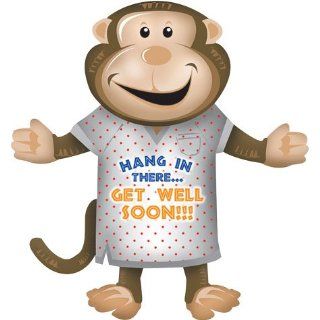 36" Get Well Soon Monkey Balloon (B6) Toys & Games