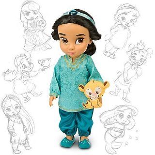 Disney Princess Animators' Collection Toddler Doll 16'' H   Jasmine with Plush Friend Raja Toys & Games