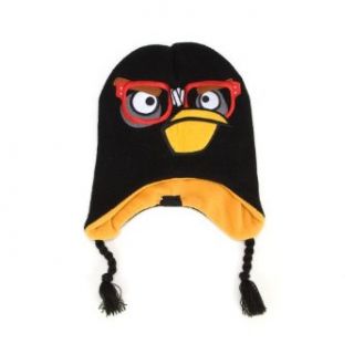 Angry Birds Black Bird Nerd Glasses Peruvian Beanie Hat Knit Caps Clothing